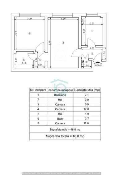 Apartament 2 camere Tatarasi - Tudor Center, 46 mp, centrala termica - 5