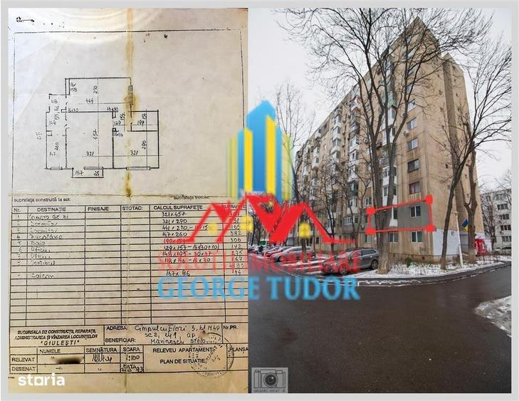 Ap. 3 camere,51 mp (cu centrala termica) Aleea Campul cu Flori 3, Bl M - 5