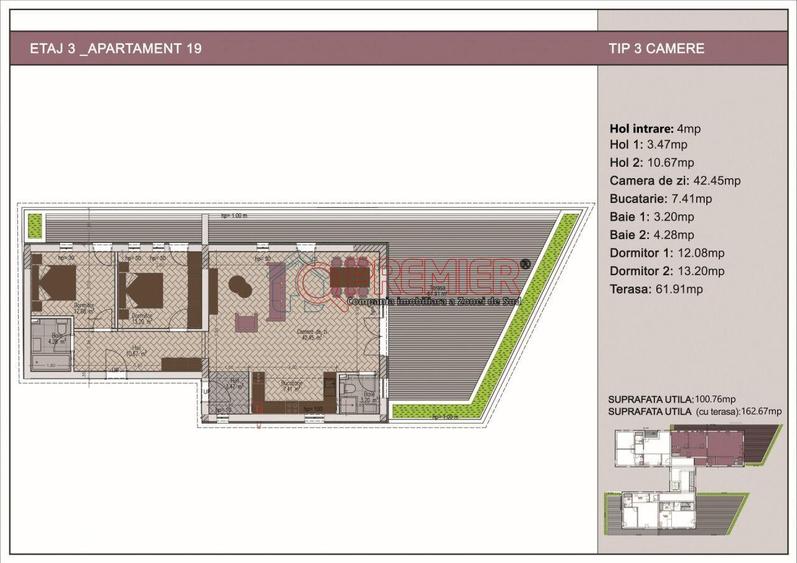 Apartament cu 3 camere în Vitan