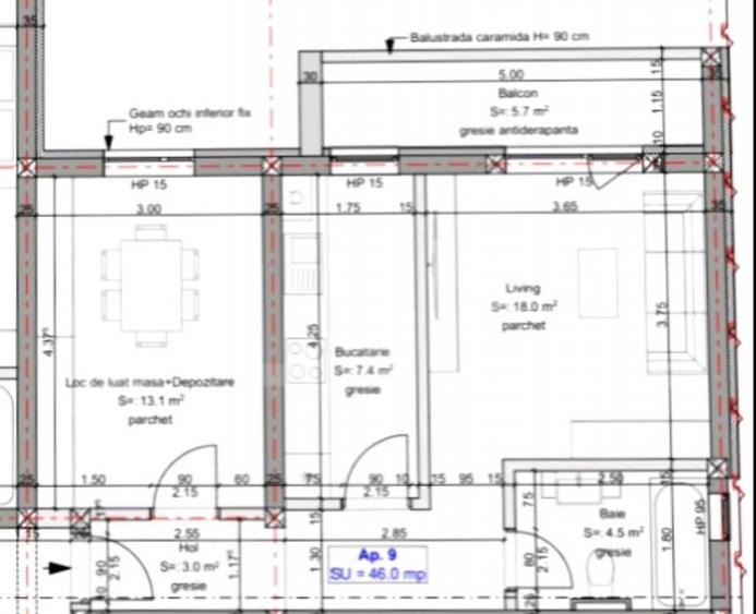 Apartament 1 camera, 46 mp utili zona Braytim-Urseni - 1
