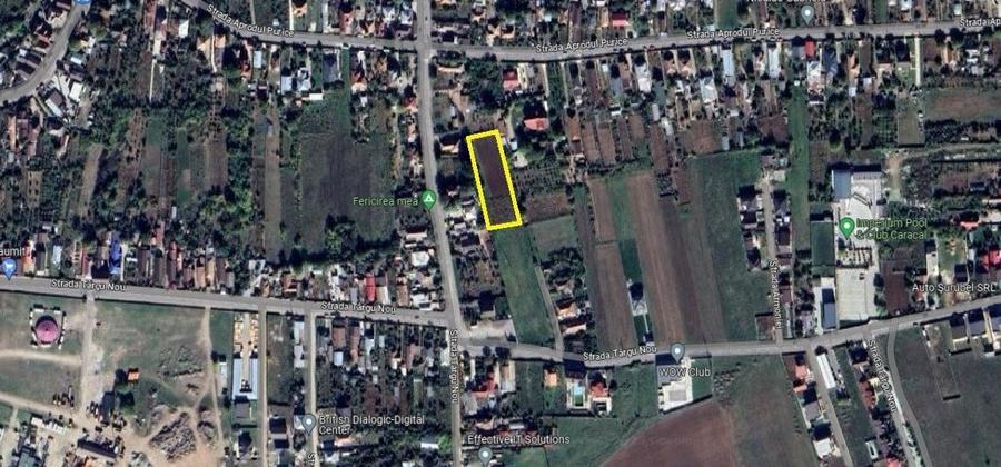 Teren intravilan Caracal / Str. Targu Nou, 3.032 mp, 13 EUR / mp, comision 0% - 3