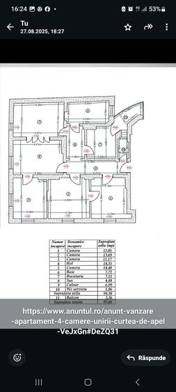 Apartament cu 5 camere decomandat în P-ța Unirii