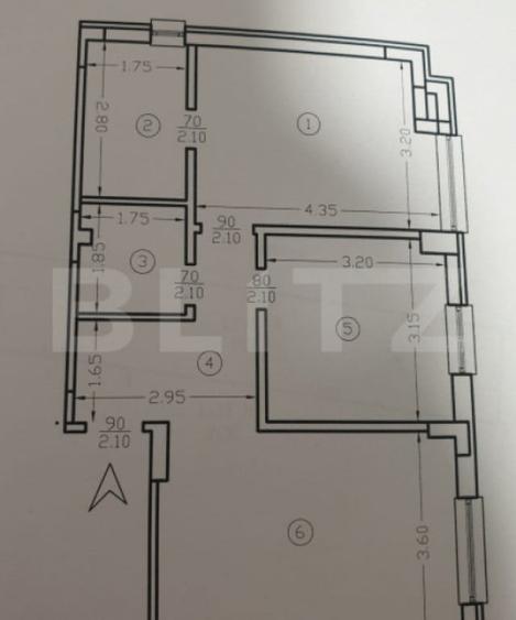 Apartament 3 camere, 55 mp, zona Baza 3 - 1