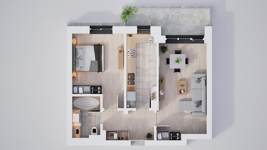 Apartament nou – 2 camere în ansamblu cu facilități complete - 4