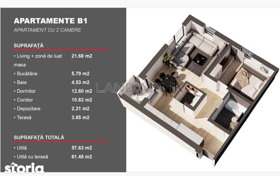 Apartament premium 2 camere et 2 str Petre Tutea Dumbravita - 7