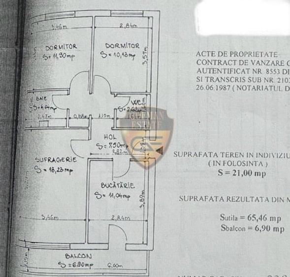 3 camere Tomis 3 Inel I - Eden, decomandat parter, 2 intrari, centrala gaze, A/C - 21