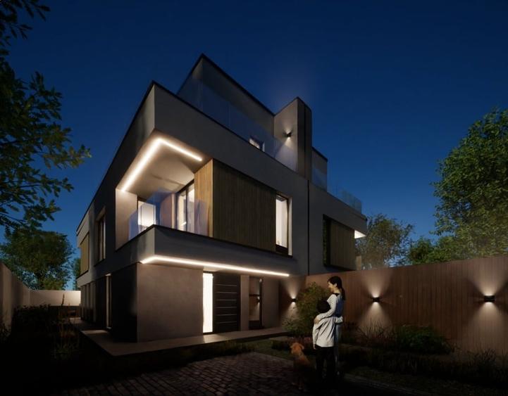 Vile premium individuale S+P+1E+2R, subsol, 4 dormitoare, living, curte proprie - 4