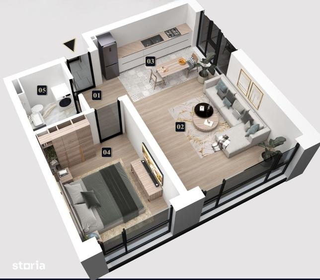 Apartament cu 2 camere în Militari