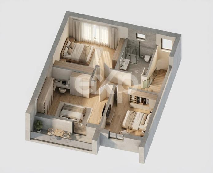 Proiect NOU de case cu 4 camere Trivale | Zona Platou - 2