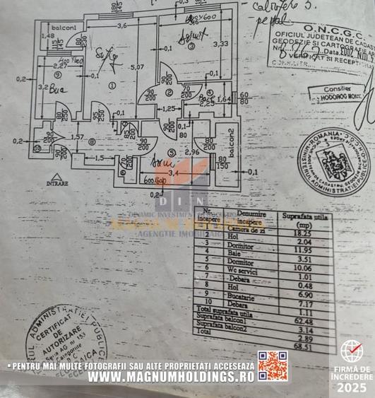 Apartament 3 camere, 2 bai, 2 balcoane, centrala termica, Razboieni - 14