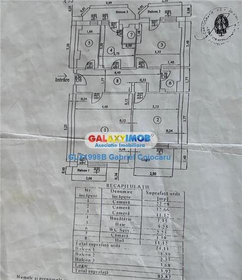 Unirii - De vanzare ap.3 cam/ 86mp/an1988 - 16