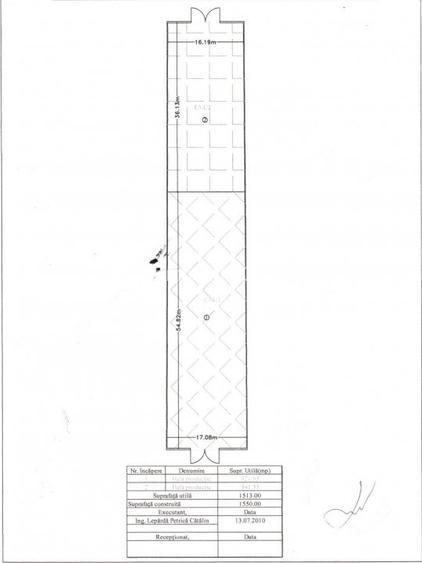 Hala cu fundatie din beton 1550 mp cu chiriasi 9,5% randament anual - 2