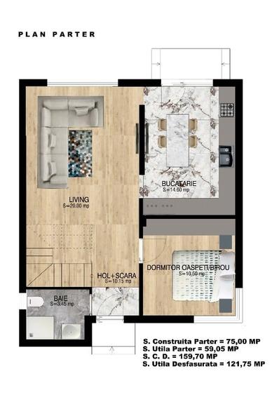 Casă individuală cu 5 camere cu Teren 243 Mp în Central