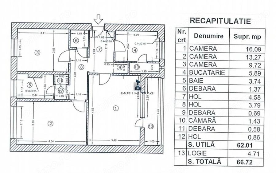 Apartament 3 camere Decomandat Covasna - 1