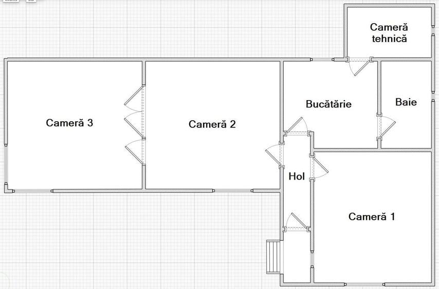 Casă cu 3 camere cu Teren 268 Mp în Bereasca
