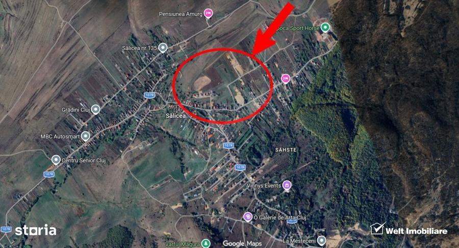 1500 mp front de 17,5 metrii - Teren cu potential excelent in Salicea - 5