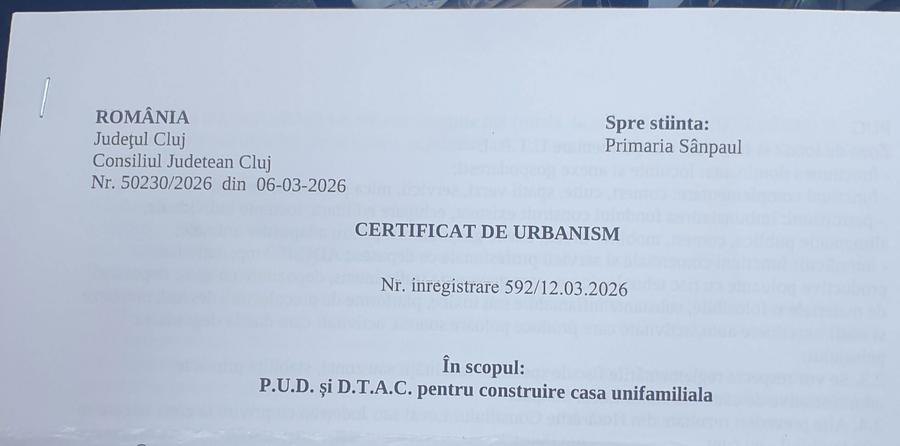 PF vand teren intravilan constructii 23 km de Cluj 18500 eu - 5