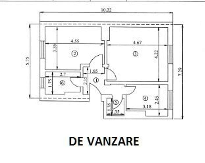 Vanzare apartment 2 camere B-dul Matei Basarab, Slobozia, Ialomita - 5