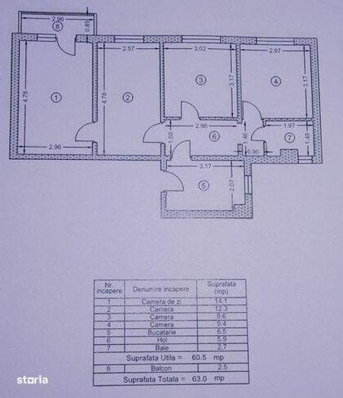 Apartament 4 camere, etaj 1, zona Nicolae Grigorescu - 8