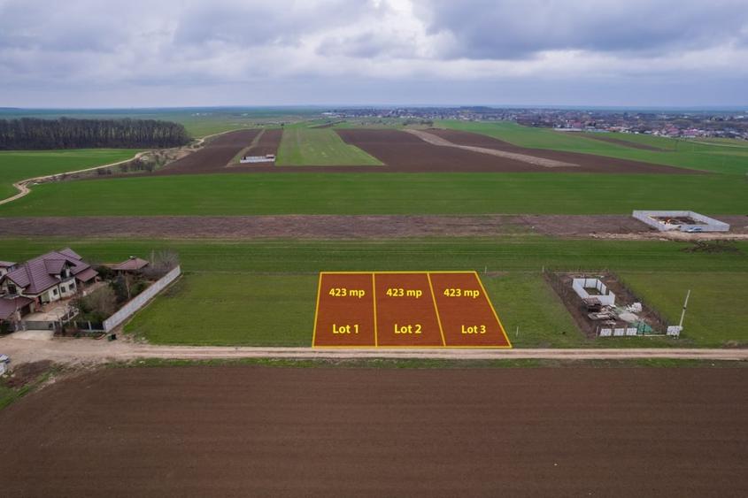 Teren Construcții intravilan de 423 mp, în Frumușani