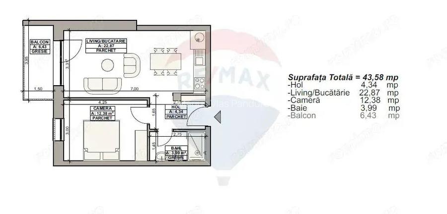 Apartament 2 camere BLOC NOU Apartament 2 camere BLOC NOU
