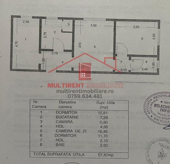Apartament 3 camere - str.Isaccei - centrala pe Gaz! - 6