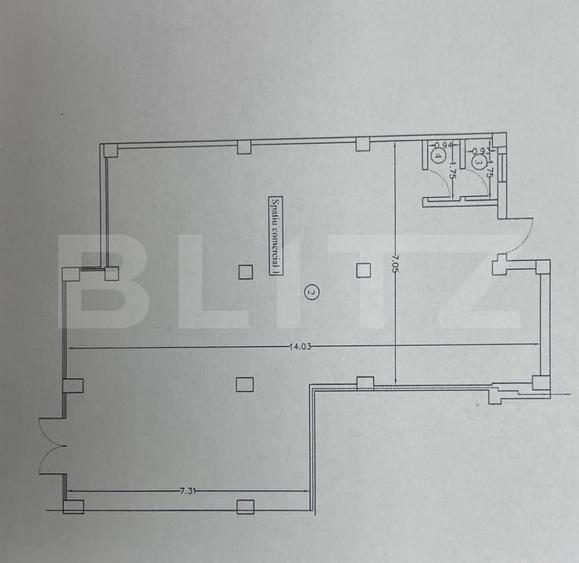 Spatiu comercial, 112.80 mp, zona Centru - 1
