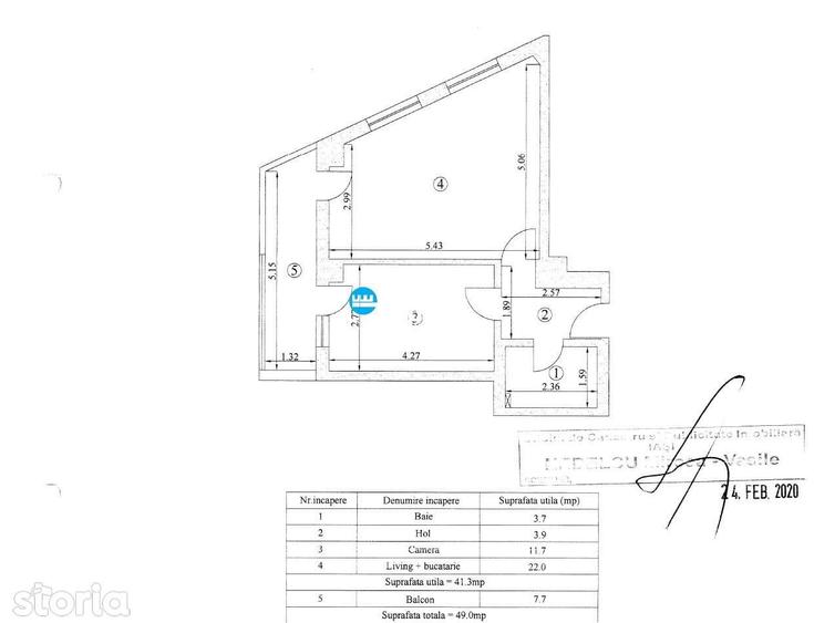 Exclusivitate! Ap 2 cam, open space, supr 49mp, zona Podul de Fier - C - 6
