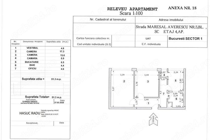 Vanzare apartament 2 camere Bd.Maresal Averescu nr.5, comision 0% - 10