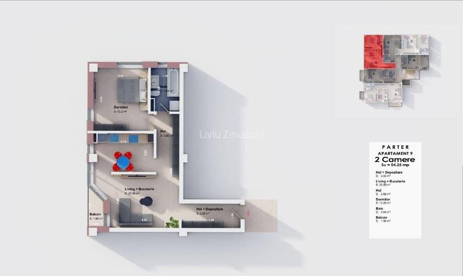 Apartament 2 cam nou 38 m | Comision 0% - 1250 m2 - Pret bun mp Visani