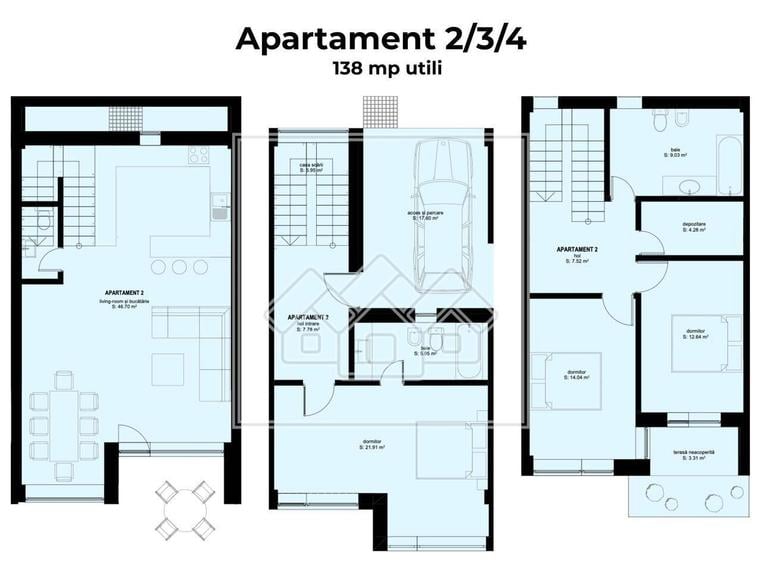 Casa cu 4 camere in Sibiu, 3 bai, 137 mp utili, 2 locuri de parcare - 4