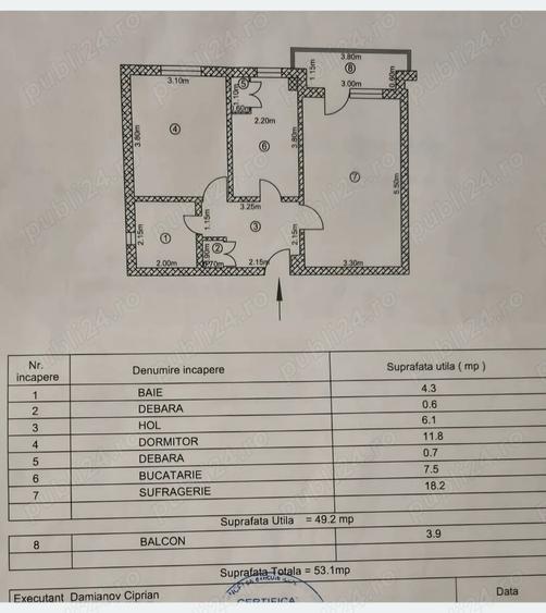 Vand apartament in centrul ora?ului Tulcea deasupra restaurantului Tridentul mare - 5