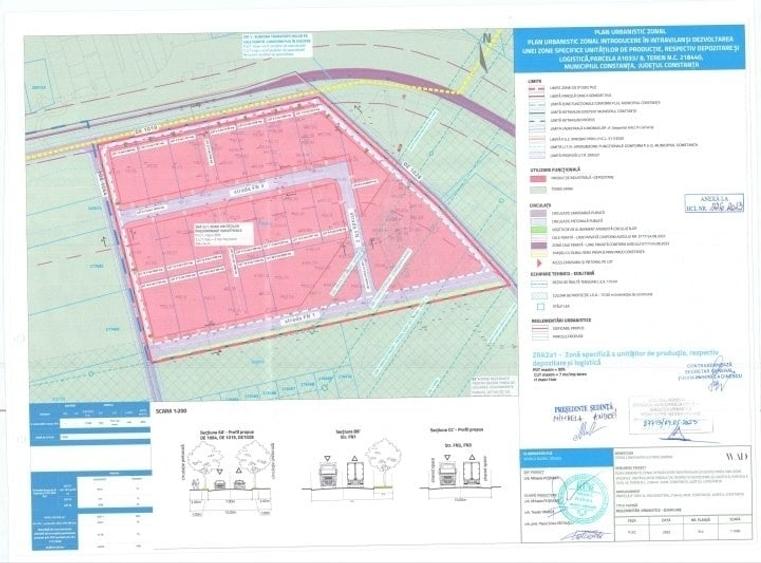 Teren 1100 mp Constanta - constructii hale productie, depozitare, logistica - 3