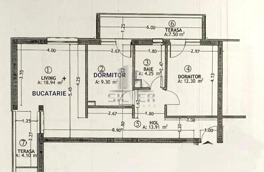 Apartament cu 3 camere ultrafinisat/59mp/2 parcari. - 19