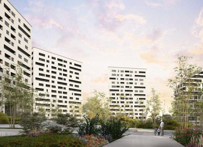 Apartament cu 2 camere (tip 4.3.6) in in turnul T4, livrare 2025