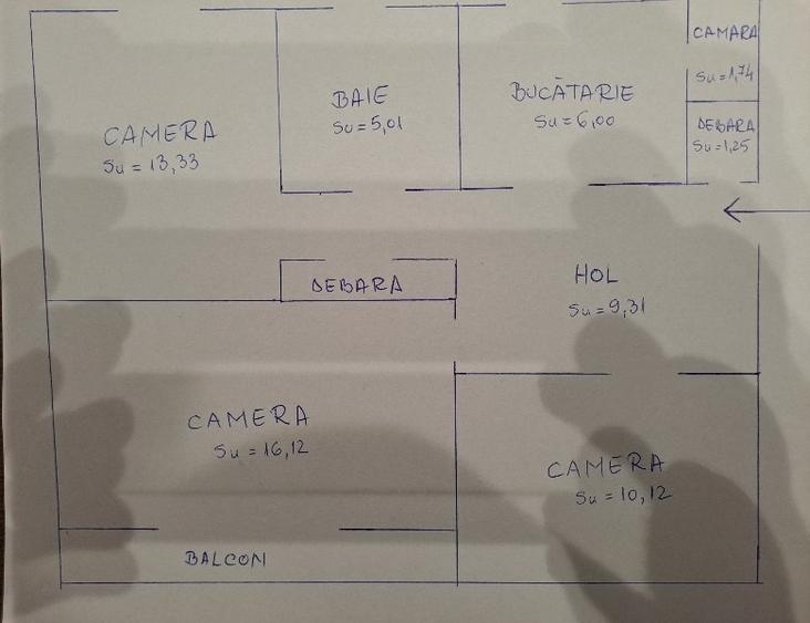 De vanzare ap. 3 camere Manastur - 1