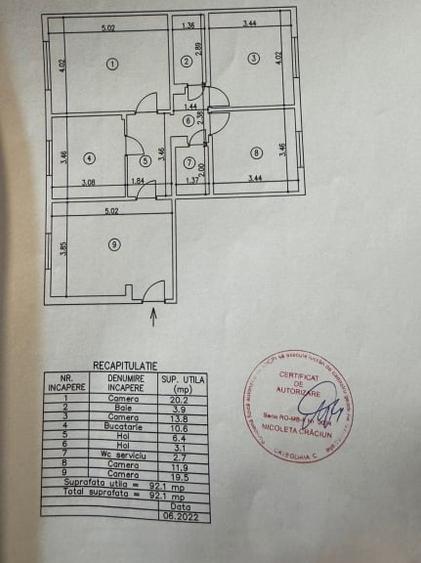 Apartament cu 4 camere decomandat, mobilat în Eroii Revoluției