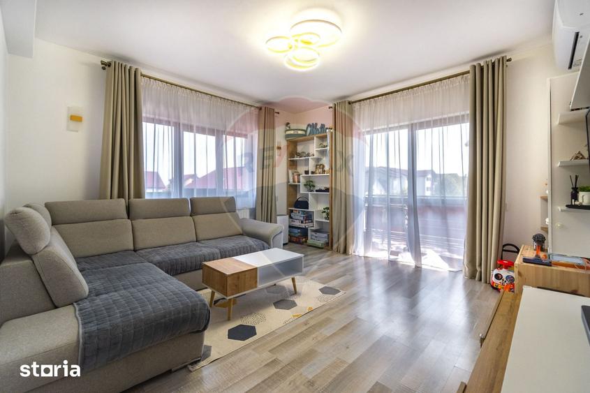Apartament cu 2 camere decomandat, mobilat în Sânpetru