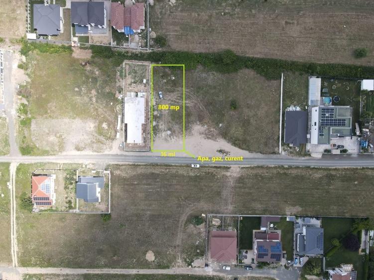 Teren Construcții intravilan de 800 mp, în Moșnița Nouă
