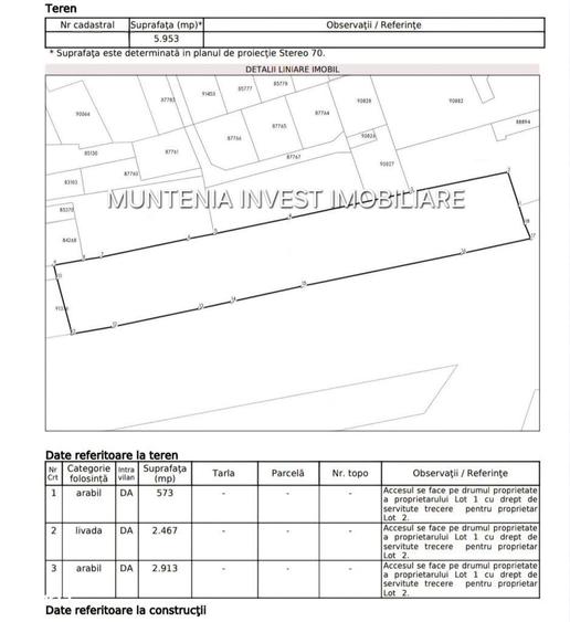 Teren 6000 mp. intravilan Smeura, str. Olteni - 1