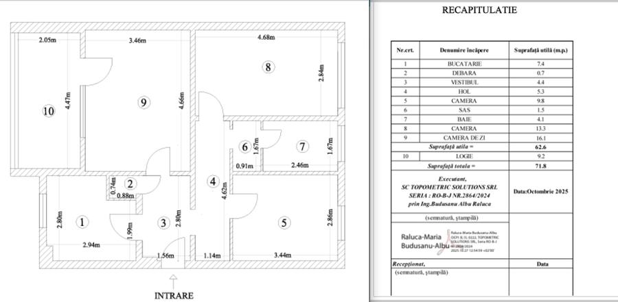 Apartament de 3 camere, decomandat, zona Tatarasi - 8