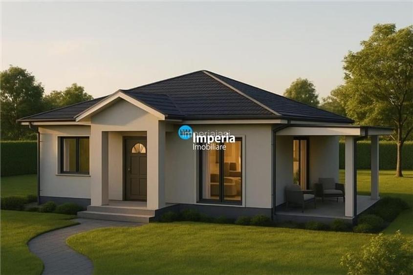 Casa parter de vanzare in Bucium  Visan, teren 450 mp si terasa acoperita