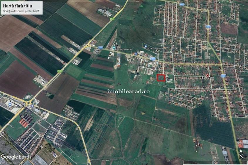 Teren intravilan 10.000mp cu utilitati, imprejmuit, Loc. Sanleani intre case, pr - 1