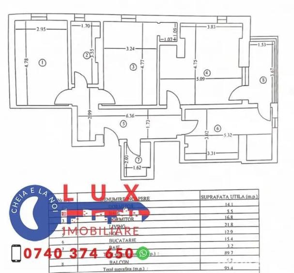 ID 622 Apartament 3 camere LUX de inchiriat - 8