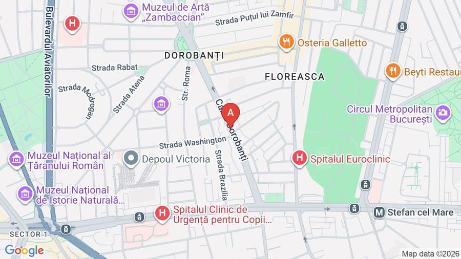 Apartament cu 2 camere semidecomandat, mobilat în Dorobanți