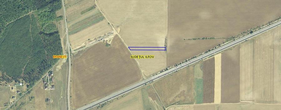 Teren Intravilan Branesti 4500mp Acces Asfalt si A2-deschidere 22ml - 2