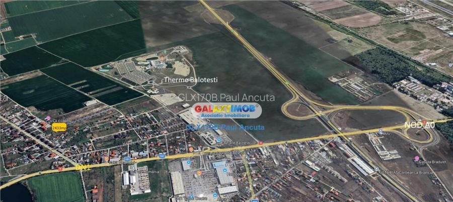 Teren 2433 mp Balotesti str Ion Creanga cu utilitati