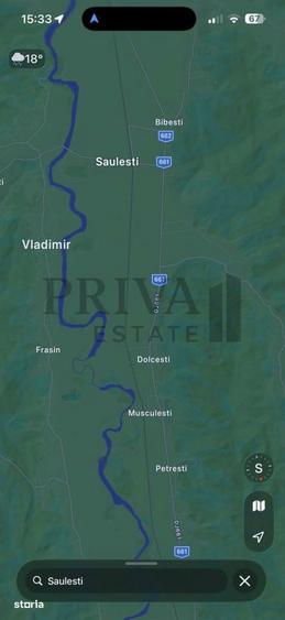 16 Ha curea de teren arabil in Saulesti/ DJ661 - 1