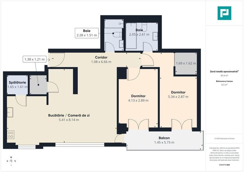 Apartament 3 cam. spatios Erou Iancu zona Baneasa - 8