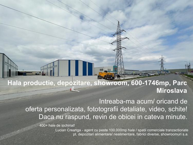 Hala productie, depozitare, showroom, 600-1746mp, Parc Miroslava - 1